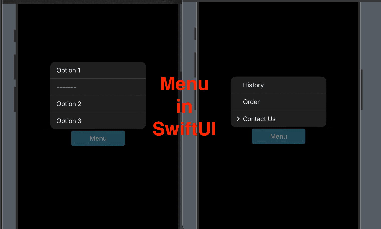 Menu in SwiftUI