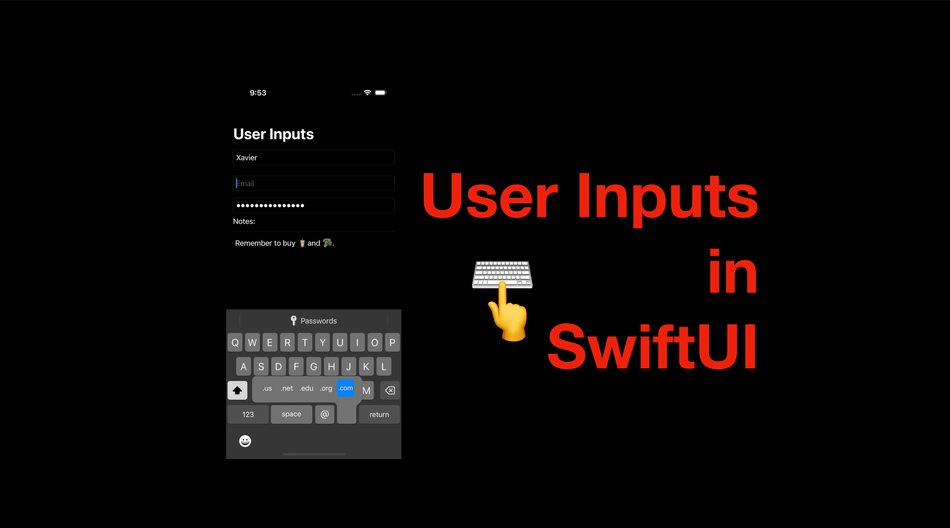 User Inputs in SwiftUI
