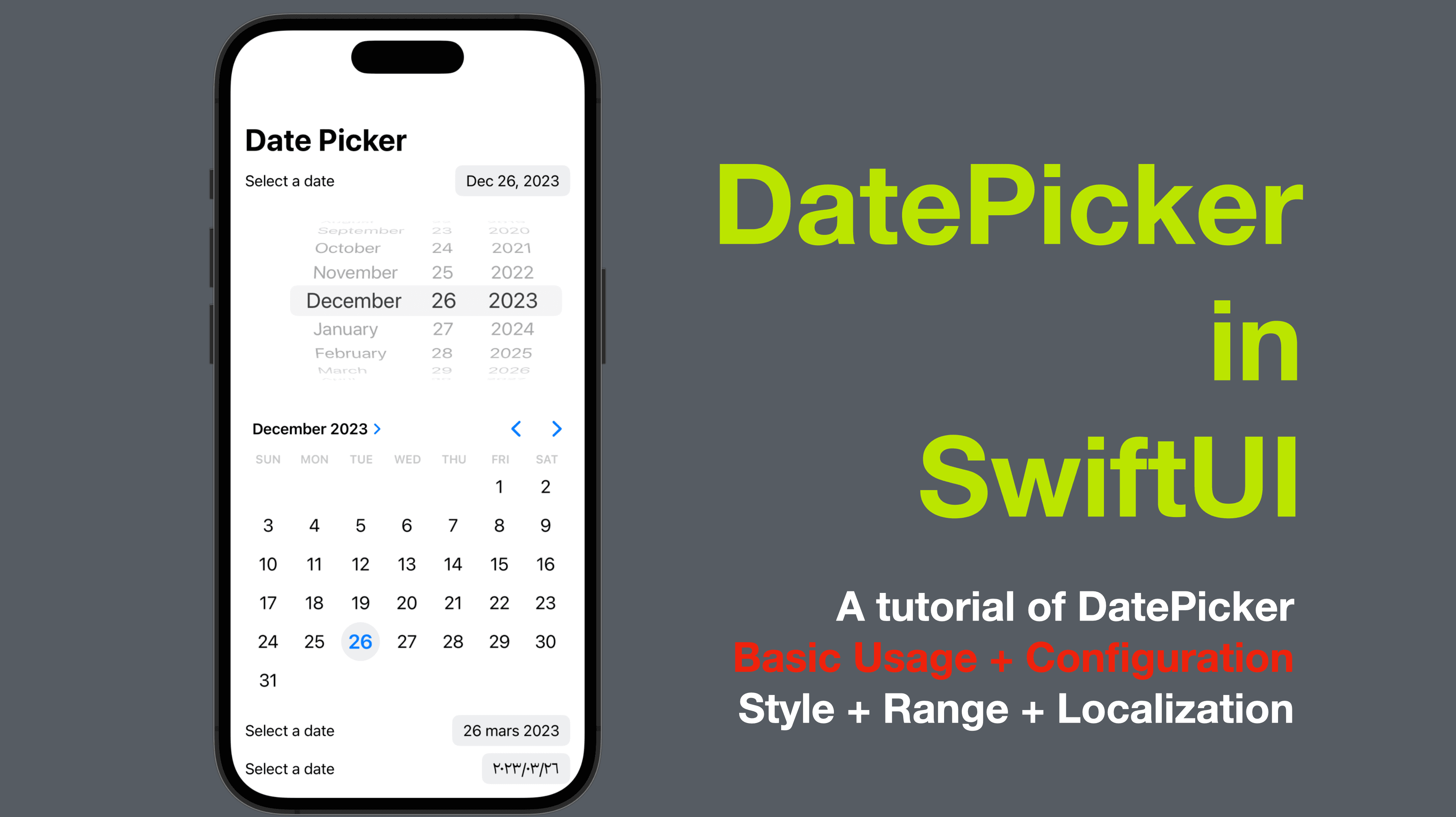 Date Picker in SwiftUI