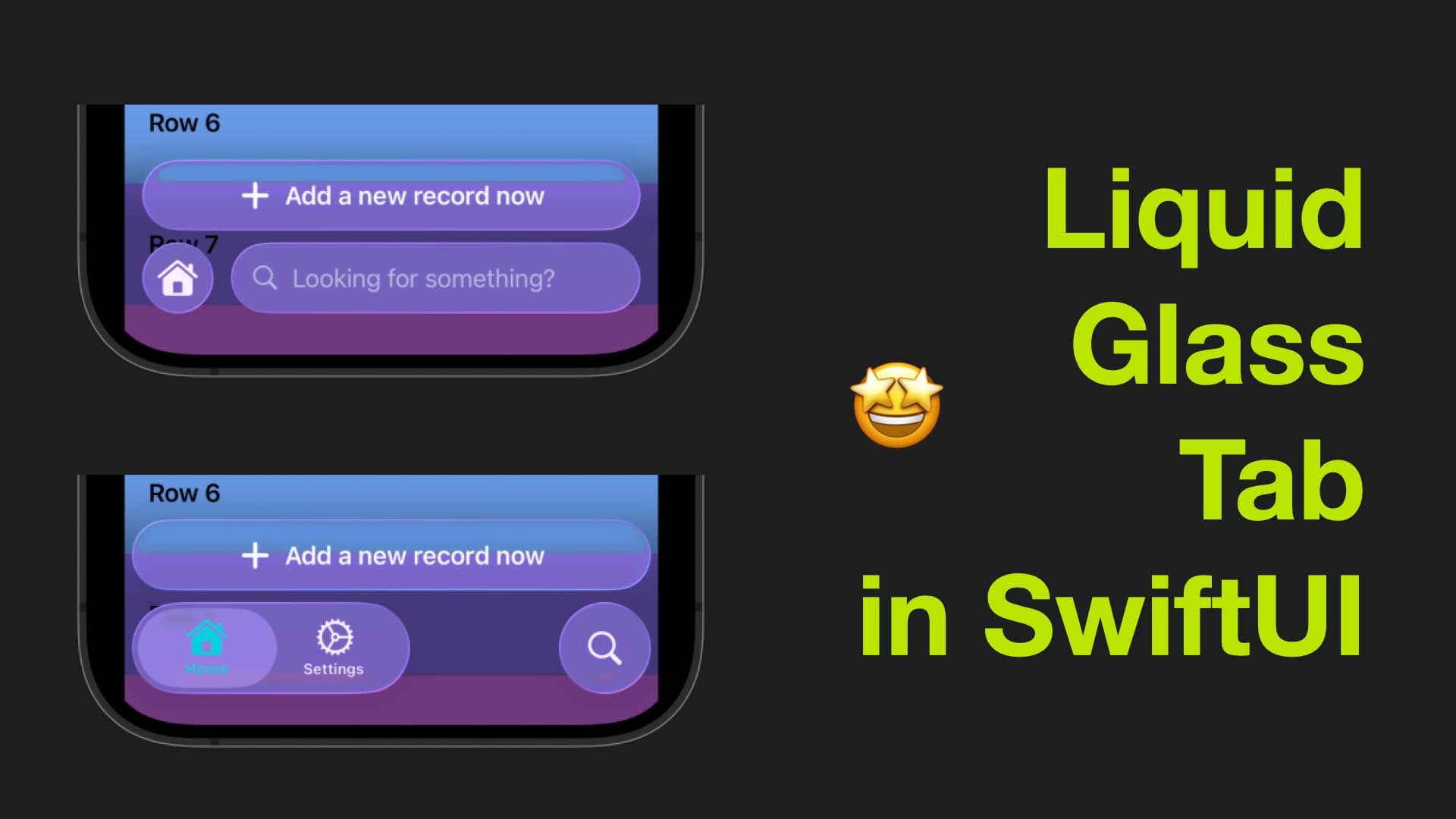 Liquid Glass Tab View in SwiftUI